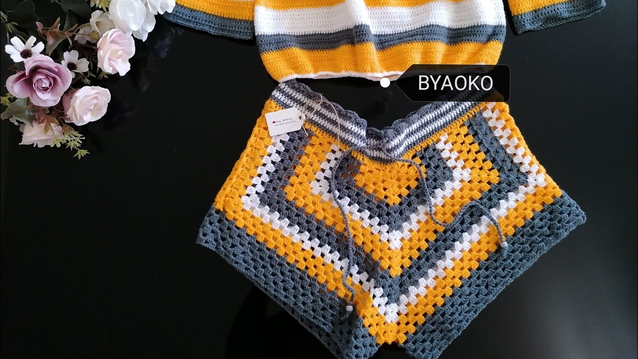 HOW TO CROCHET SHORTS | GRANNY SQUARE CROCHET SHORTS