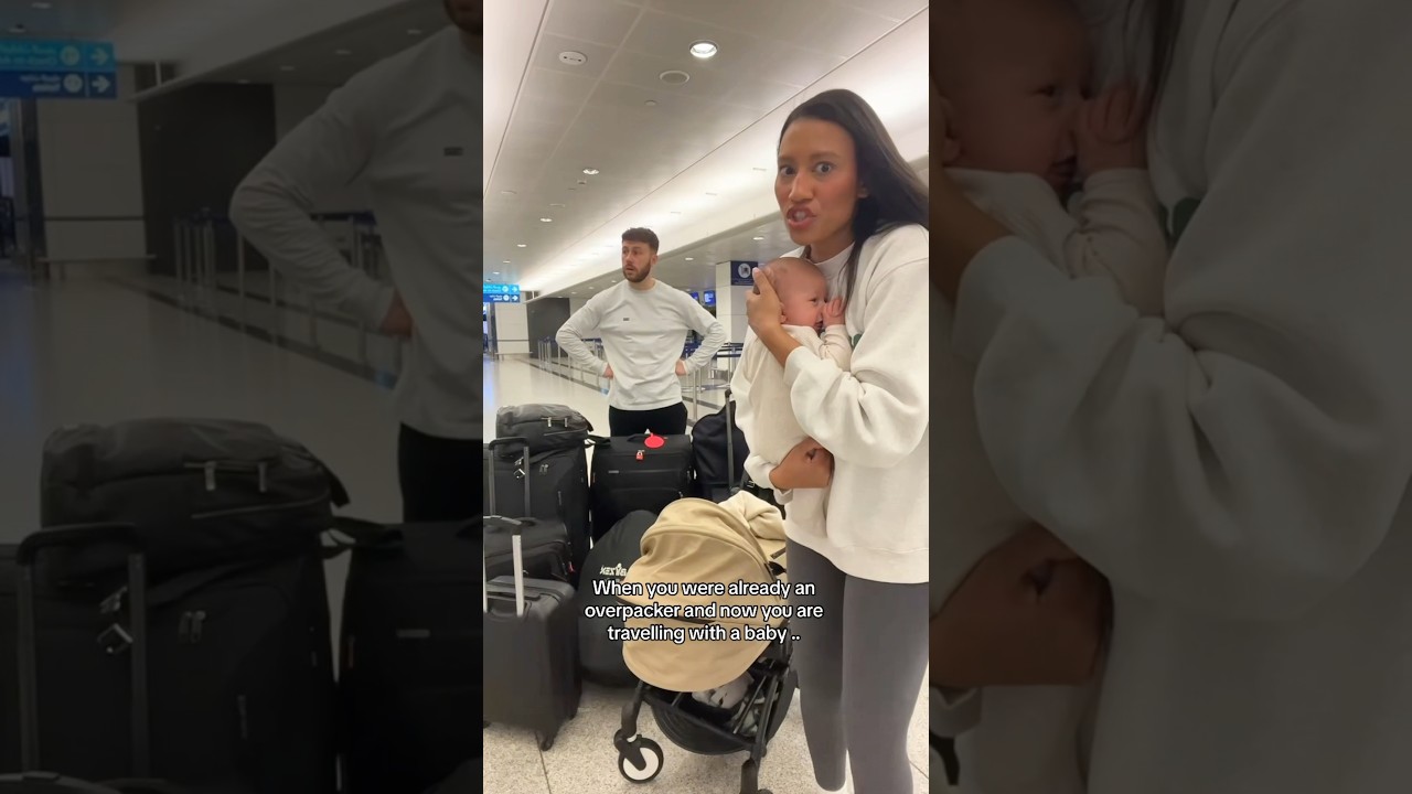 What it&rsquo;s like travelling with a baby #newborn #traveling #momlife #newmom #dubaiairport #babytips