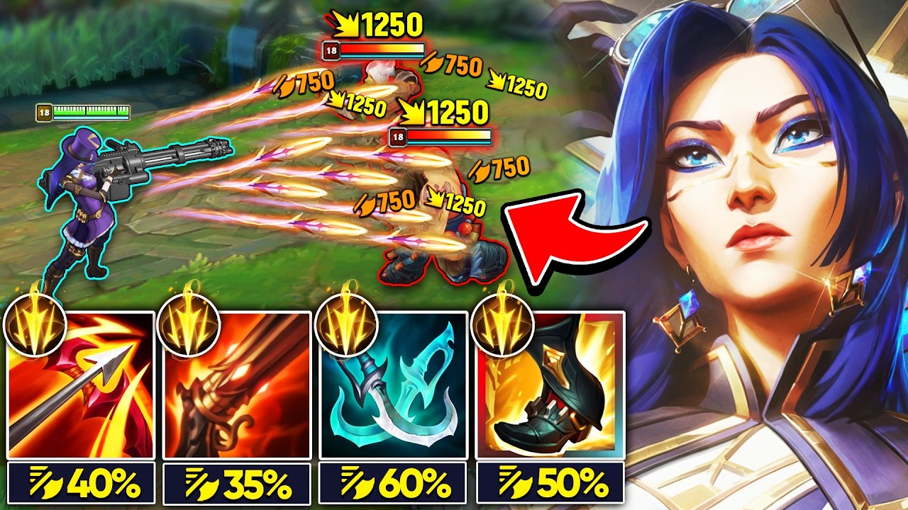 Caitlyn but I trade my Sniper Rifle for a Machine Gun... (3.00+ ATTACK SPEED WTF?)