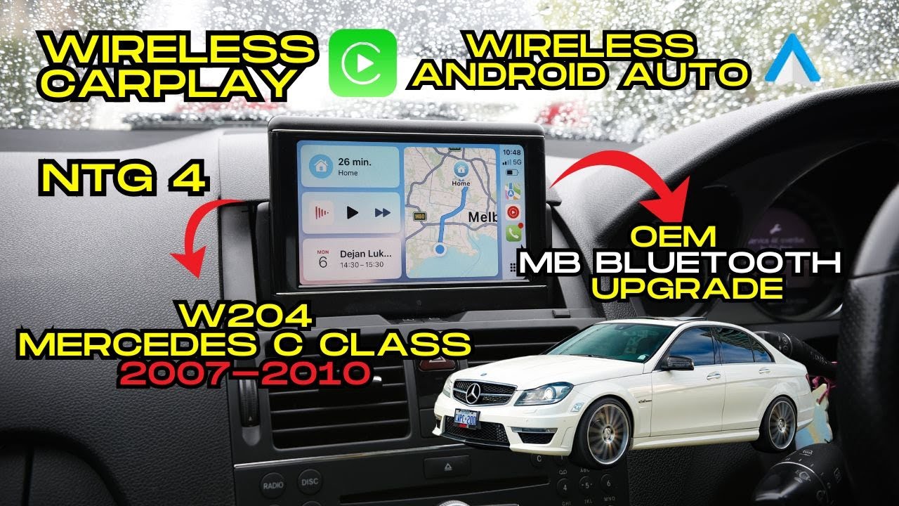Plug & Play Wireless CarPlay for Mercedes W204 C Class NTG4 – DIY Made Easy! C200 C250 C300 C320 C63