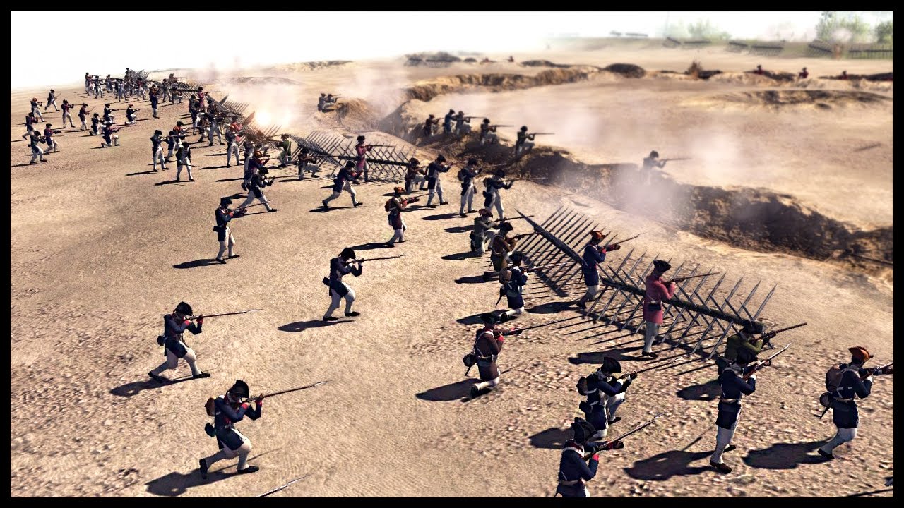 US Continental Army Beach Assault - British Fort Siege | Men of War Assault Squad 2 Mod Gameplay