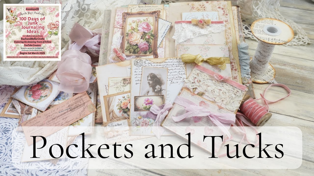 100 Days of Junk Journaling Ideas   Pocket and Tucks @Rachandbella #100daysjji