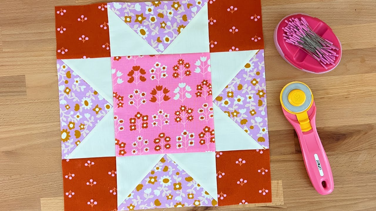 No Waste Flying Geese Sawtooth Star Quilt Block