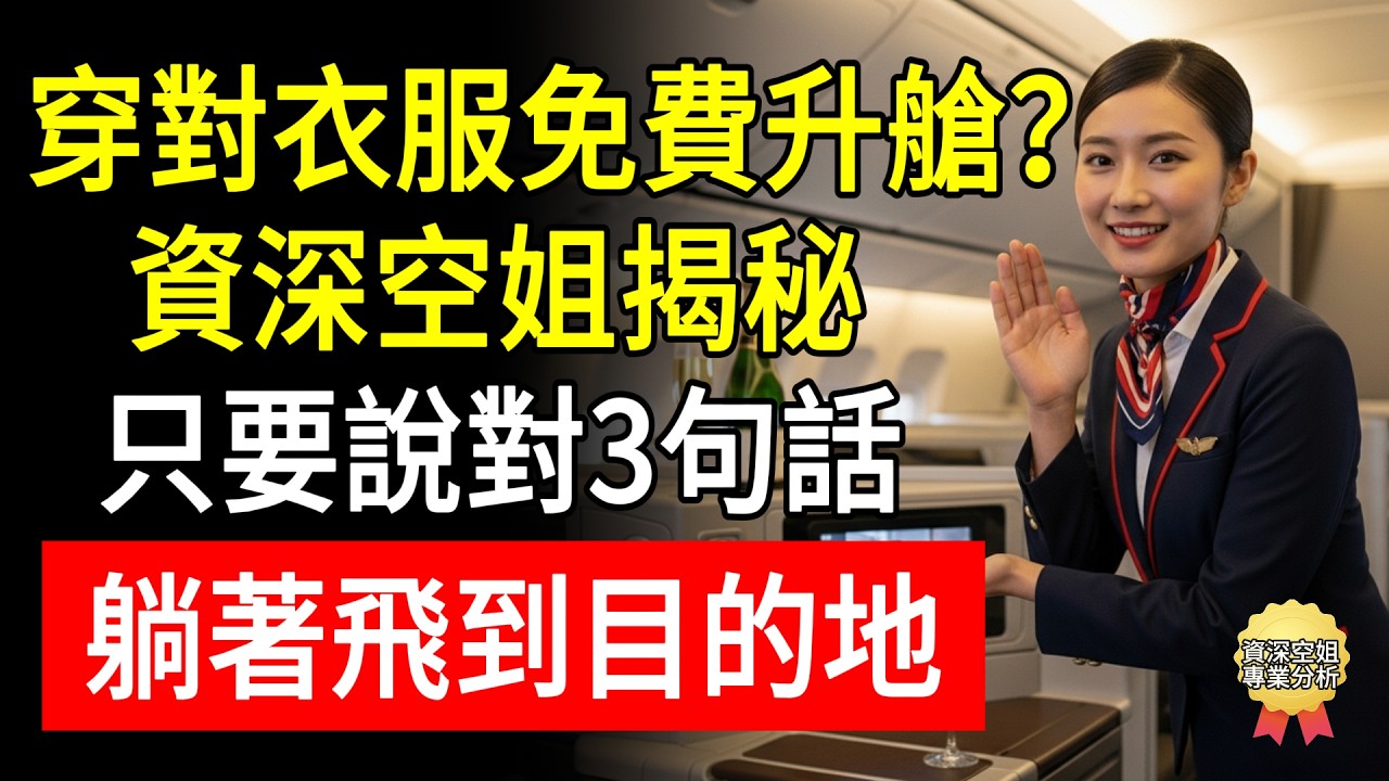穿對衣服免費升商務艙？資深空姐揭秘“潛規則”！只要說對這3句話，躺著飛到目的地！#幸福百分百 #琳姐 #空姐揭秘 #中老年旅遊 #穿搭升艙