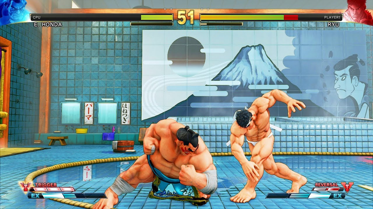 스트리트 파이터 5 AE - 목욕탕 배틀, 알몸 승부.. (SF5 / PS4)