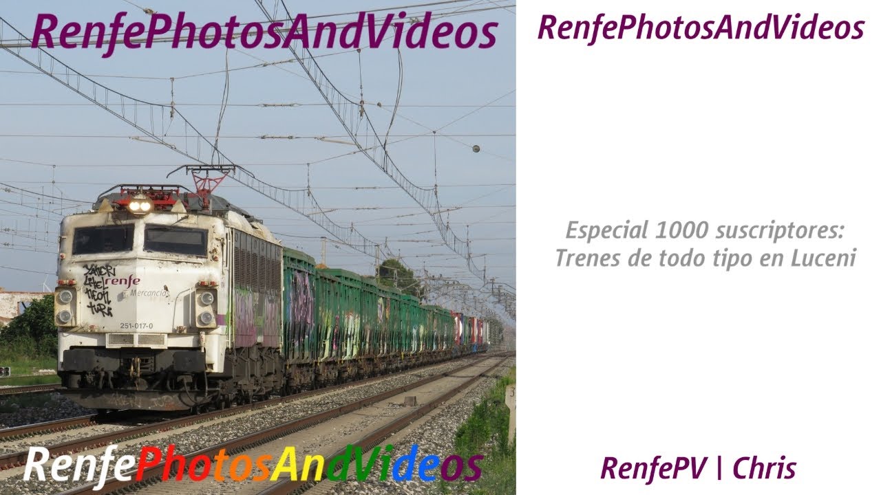 Especial 1000 suscriptores: Trenes de todo tipo en Luceni | RenfePhotosAndVideos
