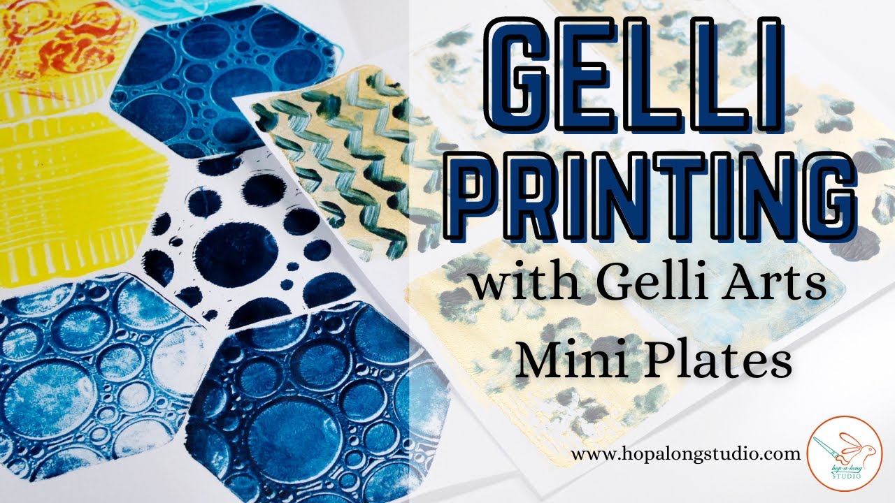 How to use Gelli plate mini with stamps, stencils and painting techniques | Step by step tutorial