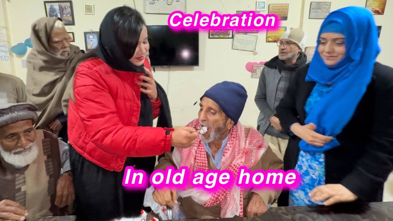 Celebration in old age home | sitara yaseen vlog