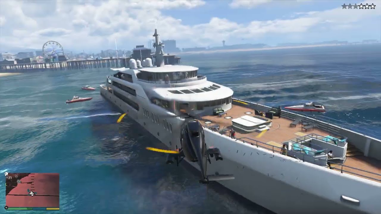 GTA 5 - Buzzard Assault on Cartel Yacht + Ten Star Escape
