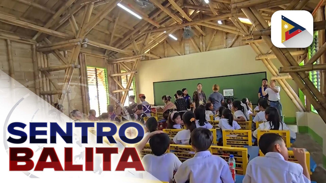 Unang paaralan sa Mindanao na ipinatayo sa pamamagitan ng teknolohiya na ginamitan ng kawayan...