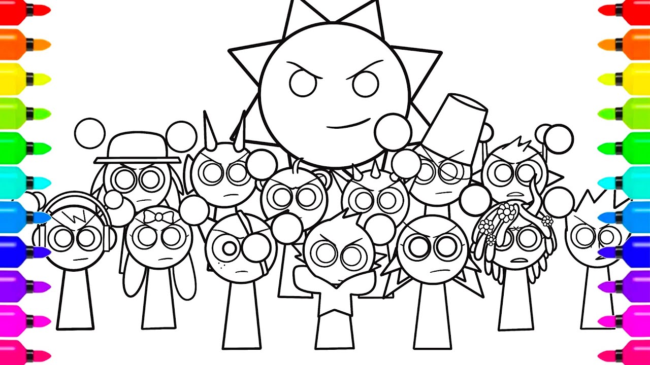 Incredibox Sprunki New Coloring Pages / Satisfying Coloring Characters SPRUNKI