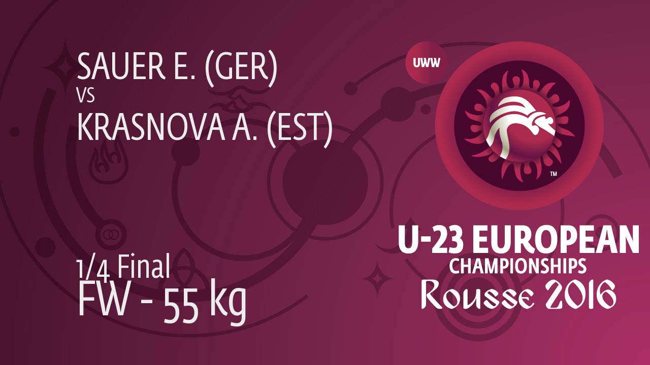 1/4 FW - 55 kg: A. KRASNOVA (EST) df. E. SAUER (GER) by FALL, 8-0
