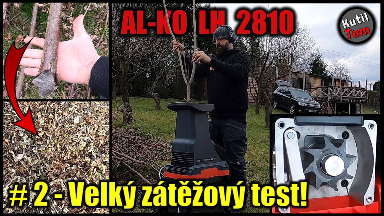 Velký zátěžový test! Drtič větví (válcový štěpkovač) AL-Ko LH 2810