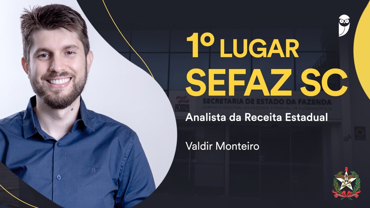 Concurso Sefaz SC: Bate-papo com o 1º lugar, Valdir Monteiro. Confira!
