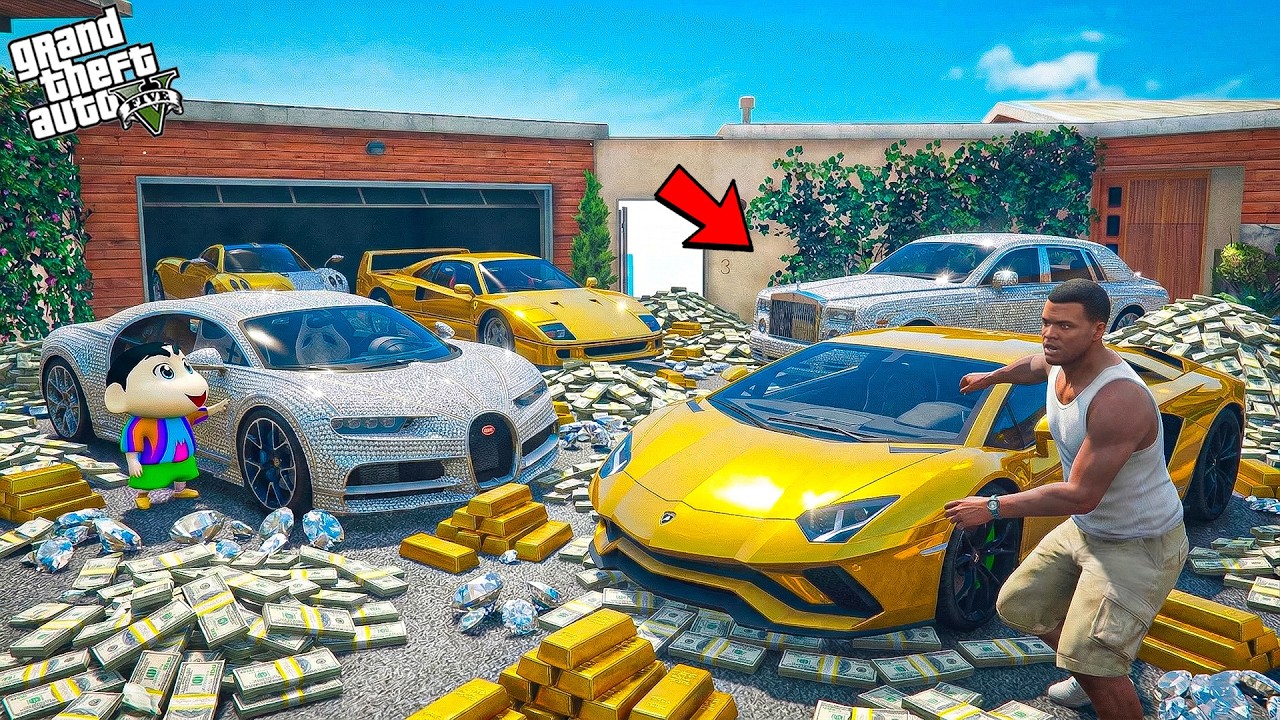 Franklin & Shinchan Touch Anything Become Gold & Diamond! 💰💎 | GTA 5