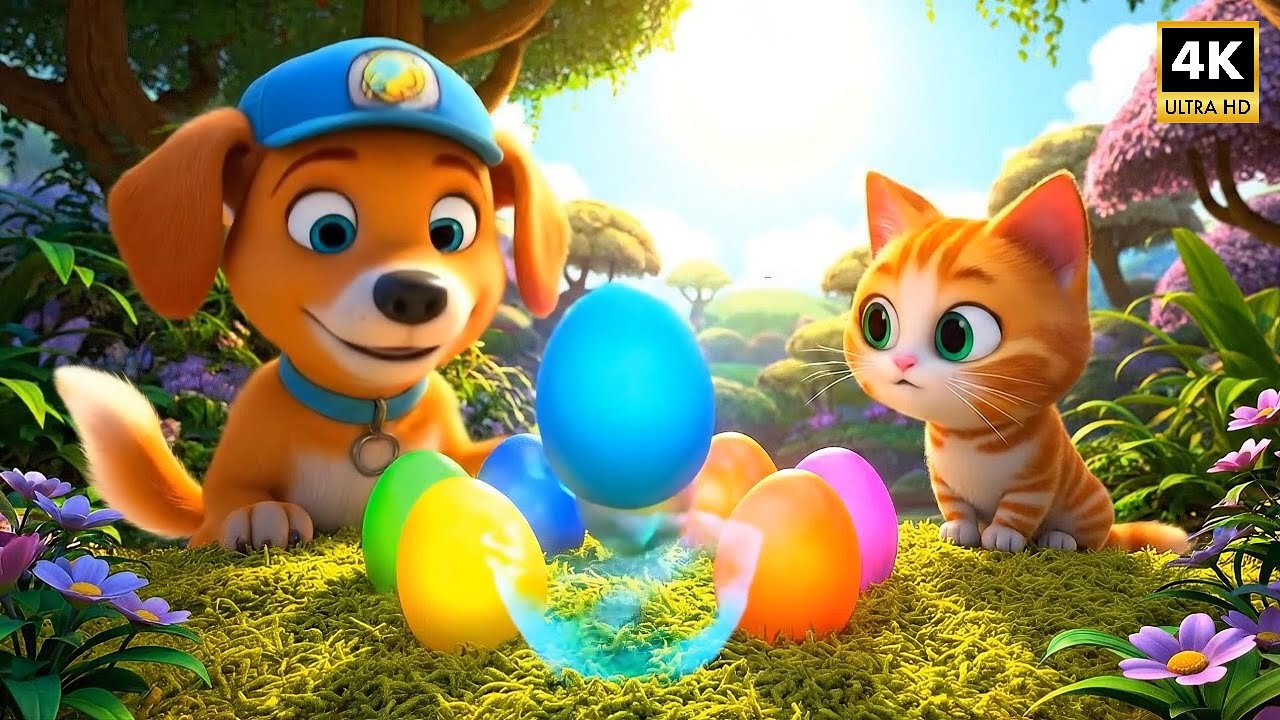 Dino Egg Hunt in 360° VR! Sunny & Mochi’s Kids Adventure | Funny Animals