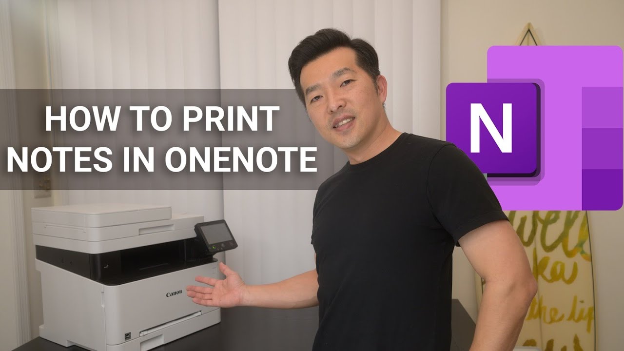 Как распечатать страницы заметок OneNote