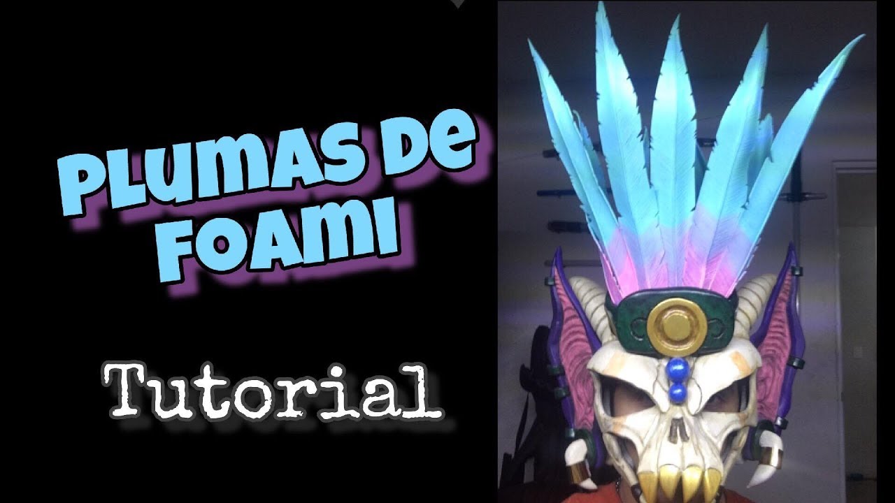 Tutorial de como hacer plumas de foami o goma eva / Quill foam
