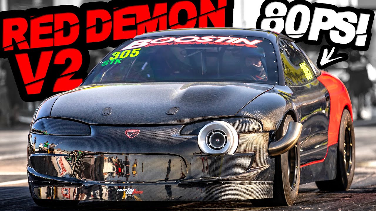 1800HP RED DEMON V2 - Manual AWD 4 Cylinder on 80+PSI BLASTS 211MPH! (4G63 Legend)
