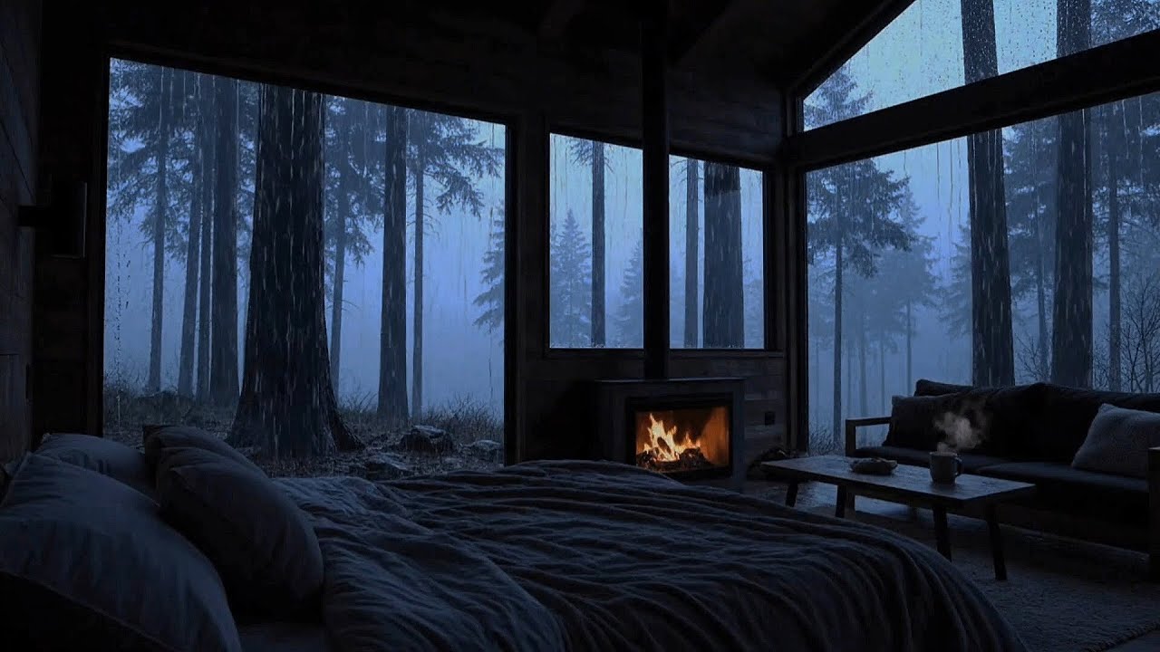 Cozy Cabin Rain Sounds — Fast Sleep, Deep Relaxation for Meditation, Study Focus and Calm Night