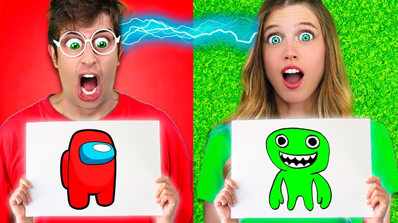 DIBUJOS POR TELEPATÍA 🧠⚡| El Show de Tekendo y Laia Oli #1