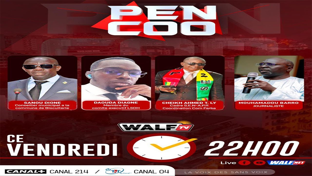 Pencoo De Ce Vedredi 16 Janvier 2026 Sur Walf Tv