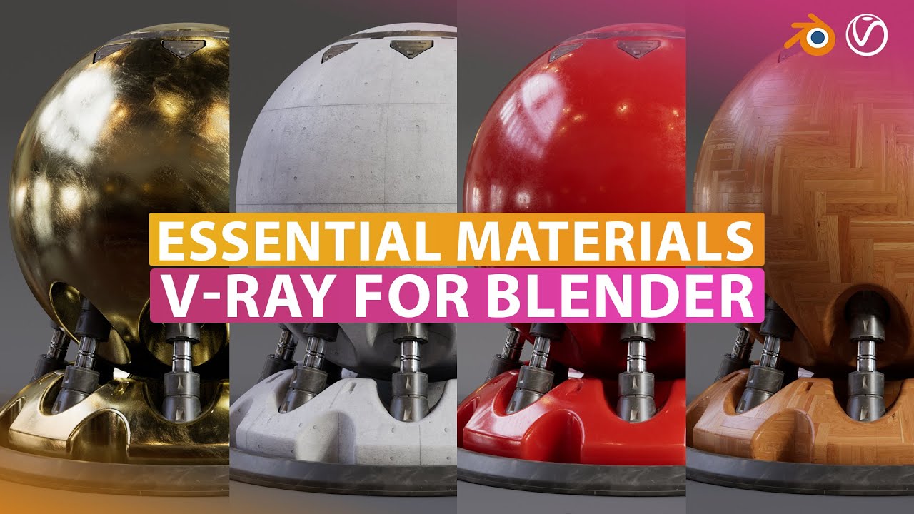 V-Ray for Blender: Create Realistic Materials with V-Ray Material (Plastic, Wood, Concrete & Metal)