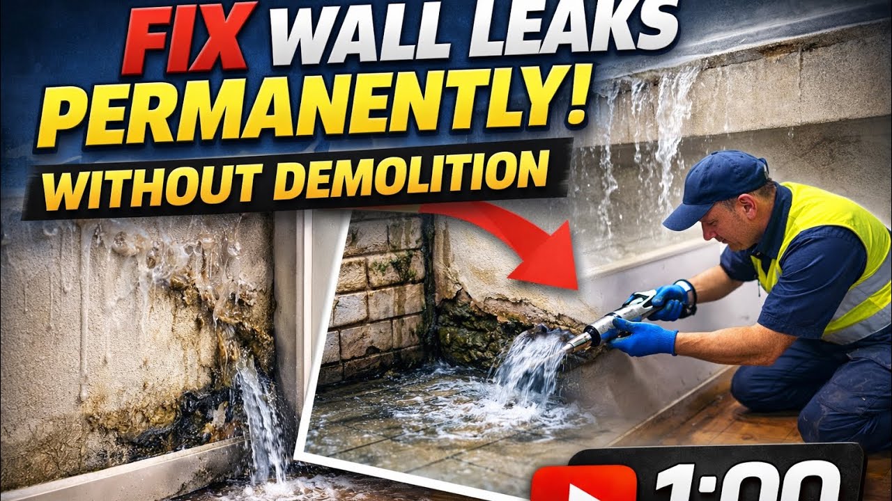 Repair leaking block walls without invasive demolition. 