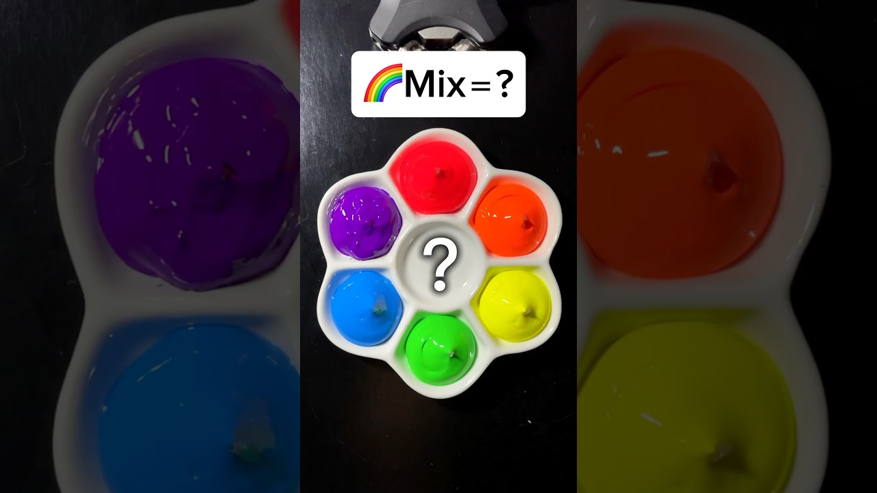 Guess the mixed colors  #colormixing #satisfying #asmr