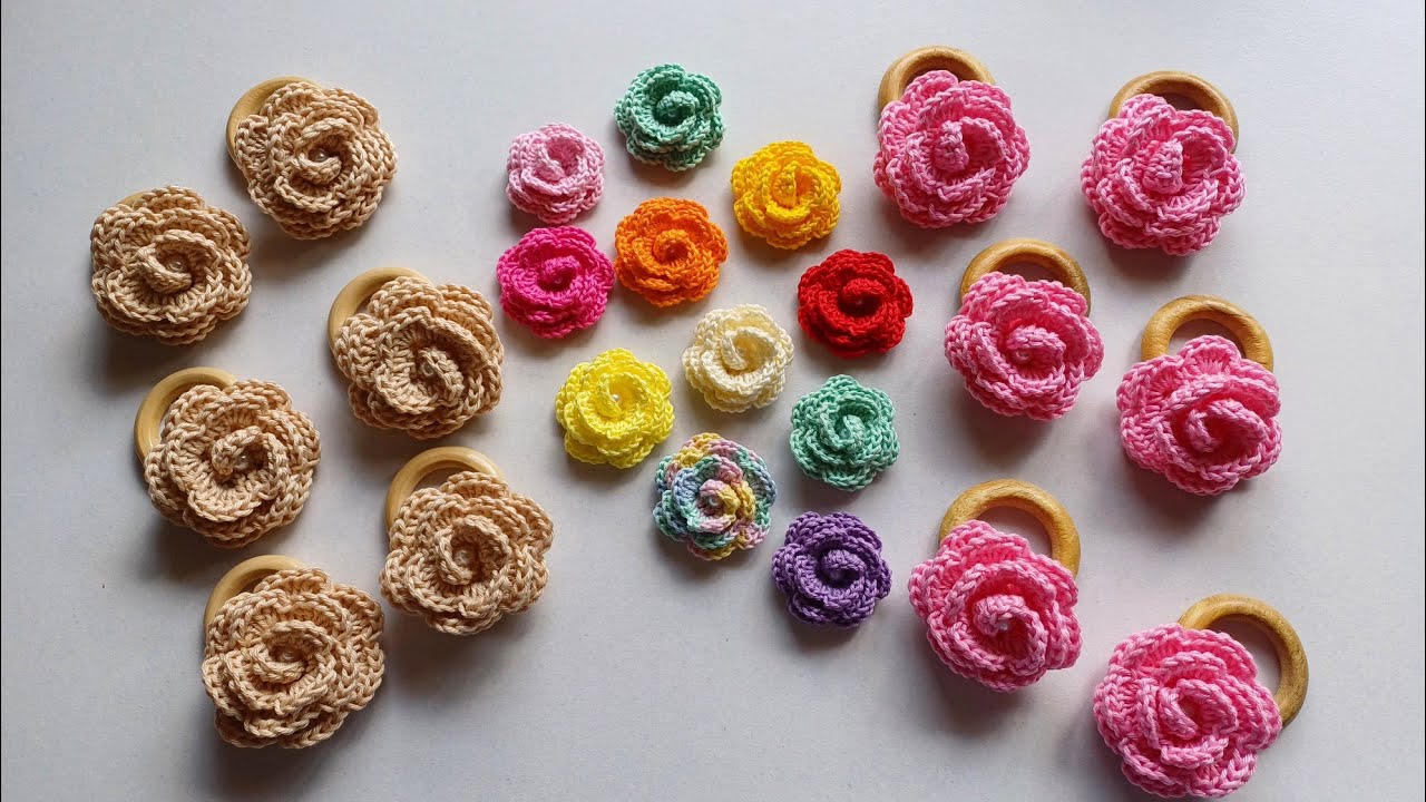 Produção porta guardanapo rosa enrolada em crochê