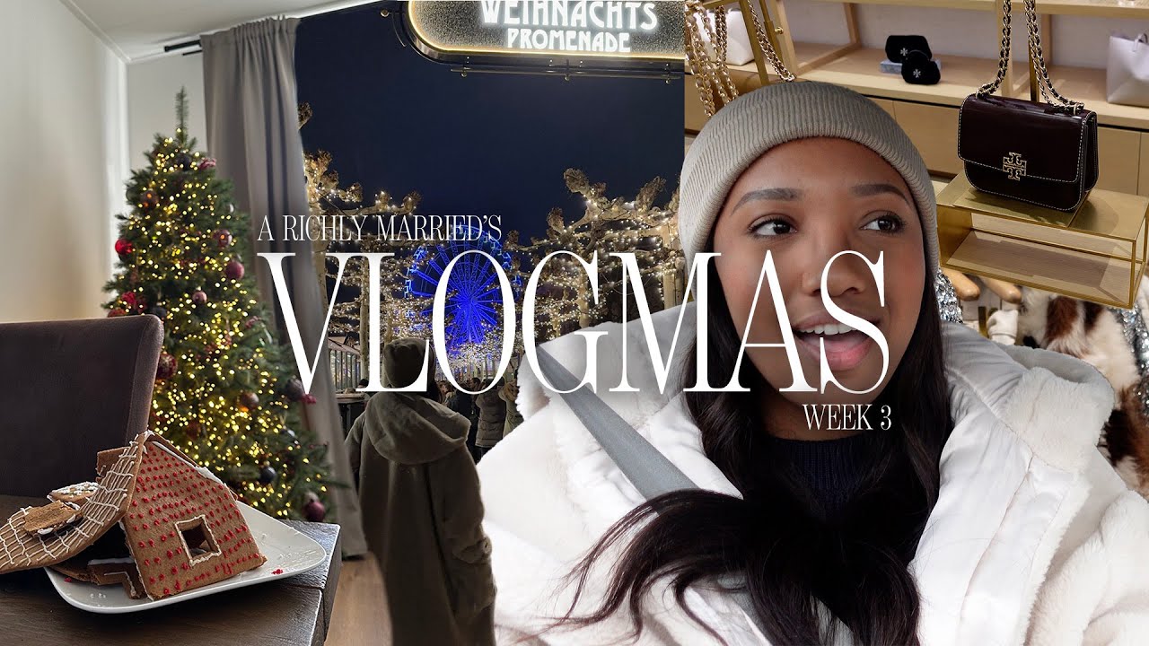 Vlogmas 2025 | düsseldorf christmas market, luxury outlet shopping, gingerbread house + festive days