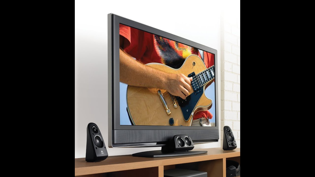 Logitech Z506 Surround Sound Home Theater Speaker System, External TV Speakers