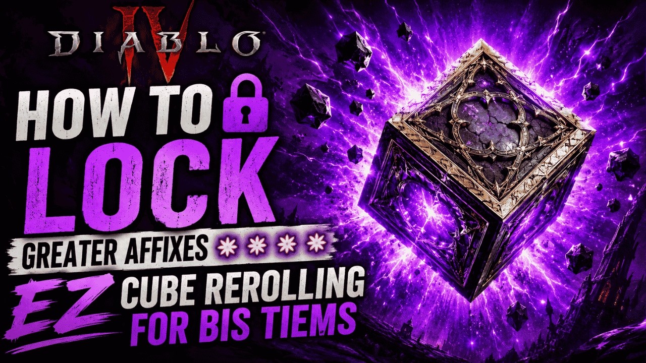 How to lock Greater Affixes - EZ Cube Rerolling for BIS TIEMS