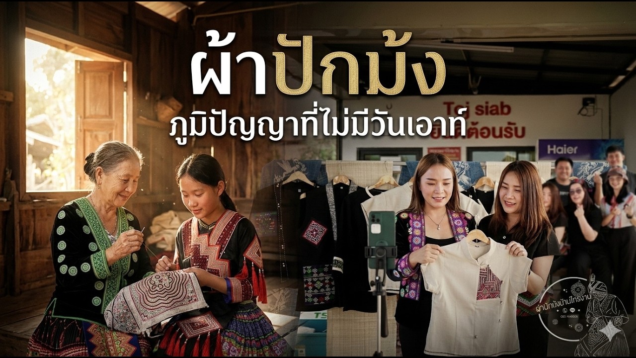 กลุ่มผ้าปักม้งบ้านไทรงาม ม.13 ต.สบบง อ.ภูซาง