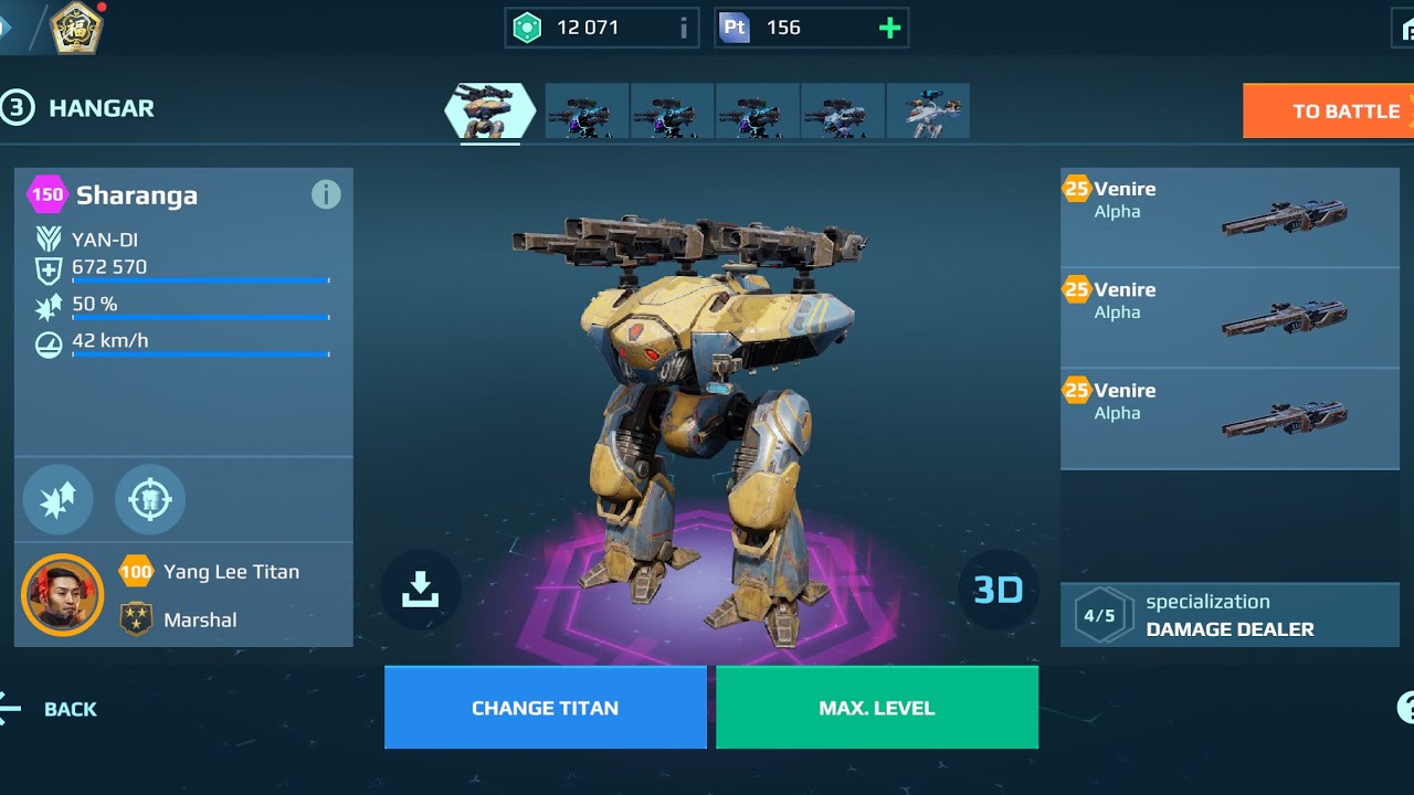 Sharanga Full Venire 600Meter War Robots Gameplay 
