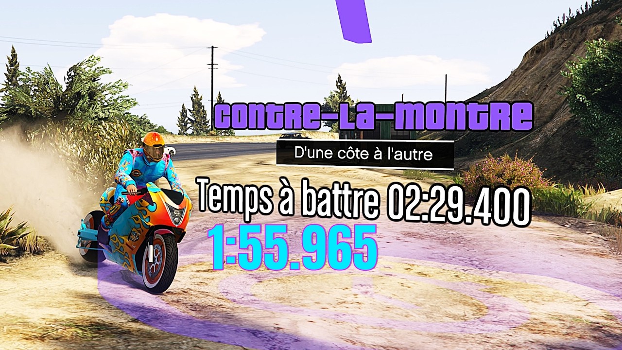 GTA Time Trial - Coast to Coast - Fastest way. HSW Hakuchou Drag / PS5. Contre la Montre