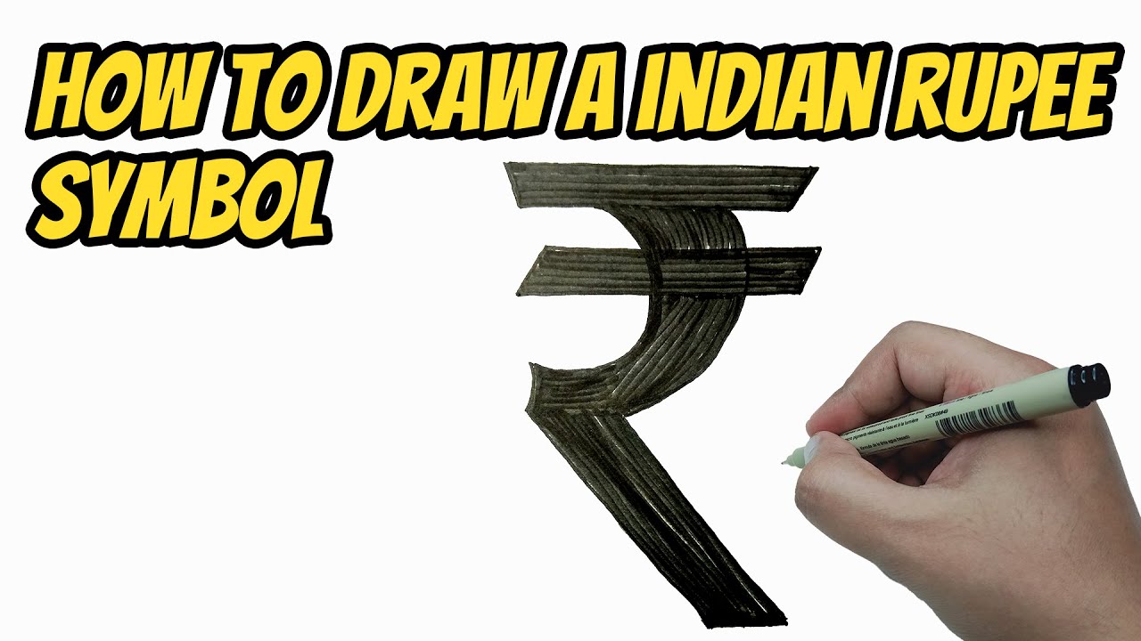 How to Draw an Indian Rupee Symbol | Currency Symbol Drawings | Step by Step How to Drawing