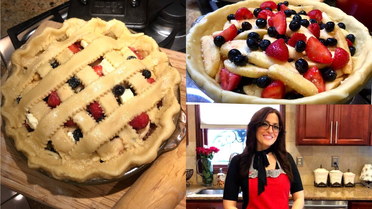 Layered Apple Berry Pie Recipe| Thanksgiving Pie w/ strawberry,!blueberry & apple| foolproof crust