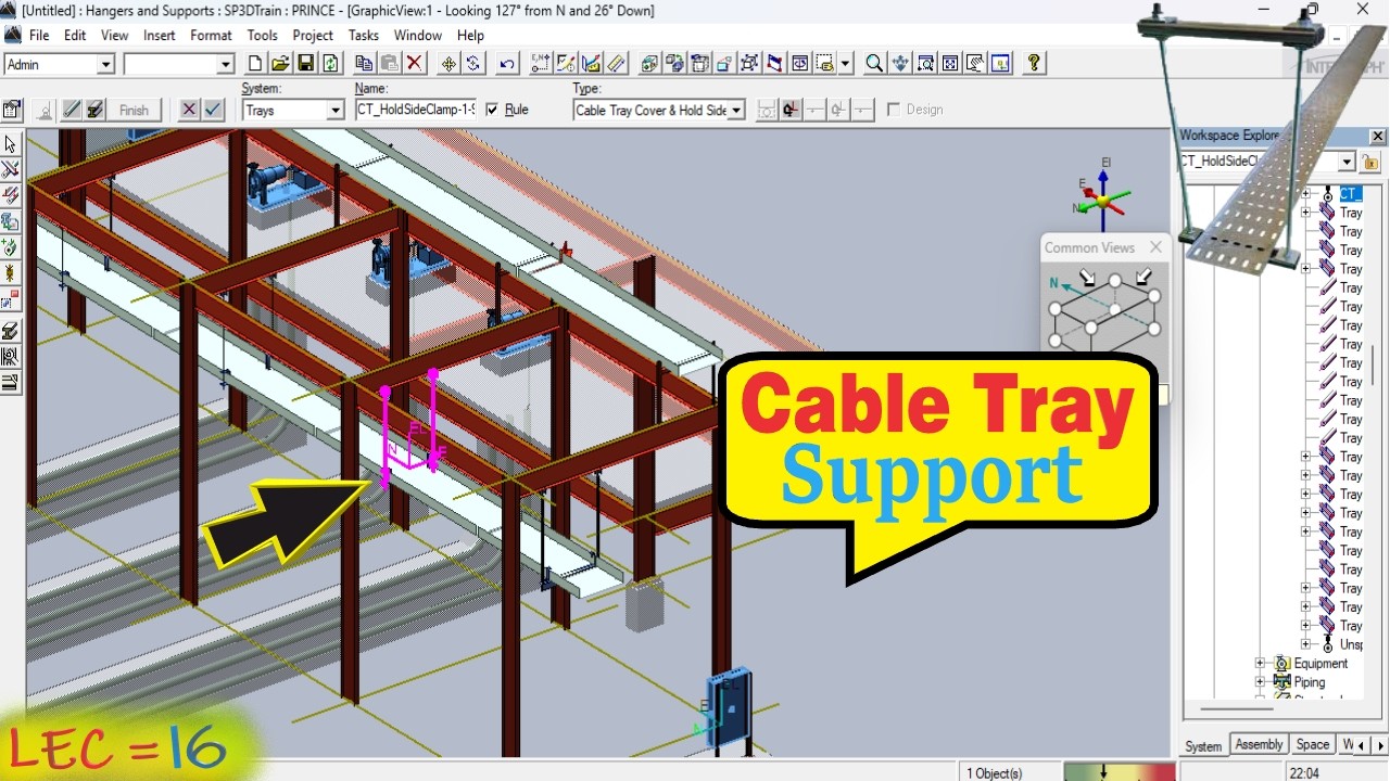 SP3D Training | Lecture 16 | Cable Tray Support  