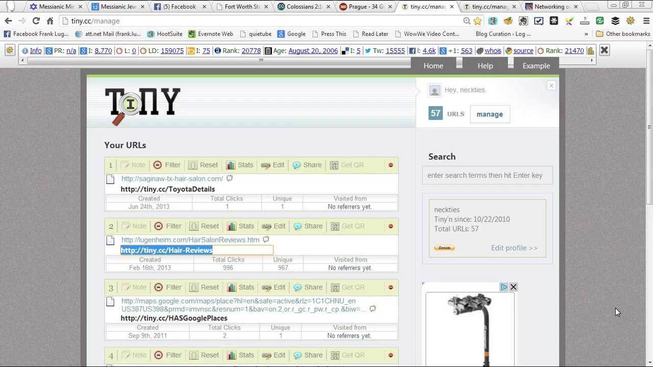 Tiny.cc URL Shortener for Branding, Name Recognition and Product Marketing