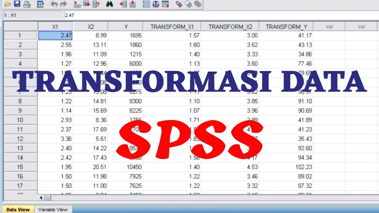 Data Tidak Normal Pada Uji Normalitas di SPSS? Lakukan Transformasi Data