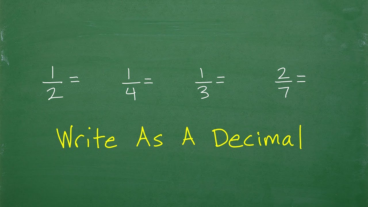 Let’s Convert Fractions to Decimals – IMPORTANT DETAILS
