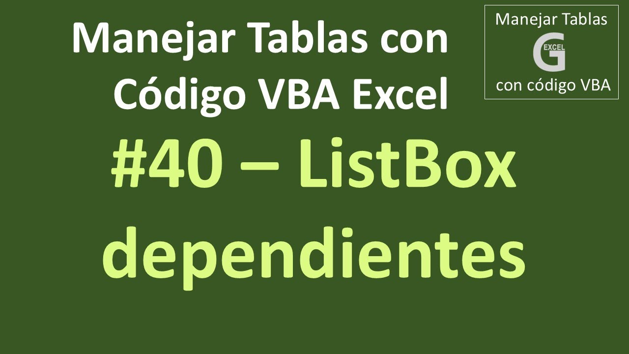 Cómo Crear un ListBox Dependiente de Otro en Excel VBA (Paso a Paso)