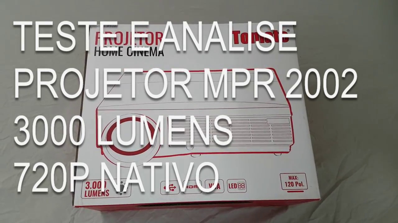 TESTE DO PROJETOR MPR 2002 - 3000 LUMENS - Jogo, Filme e Anime