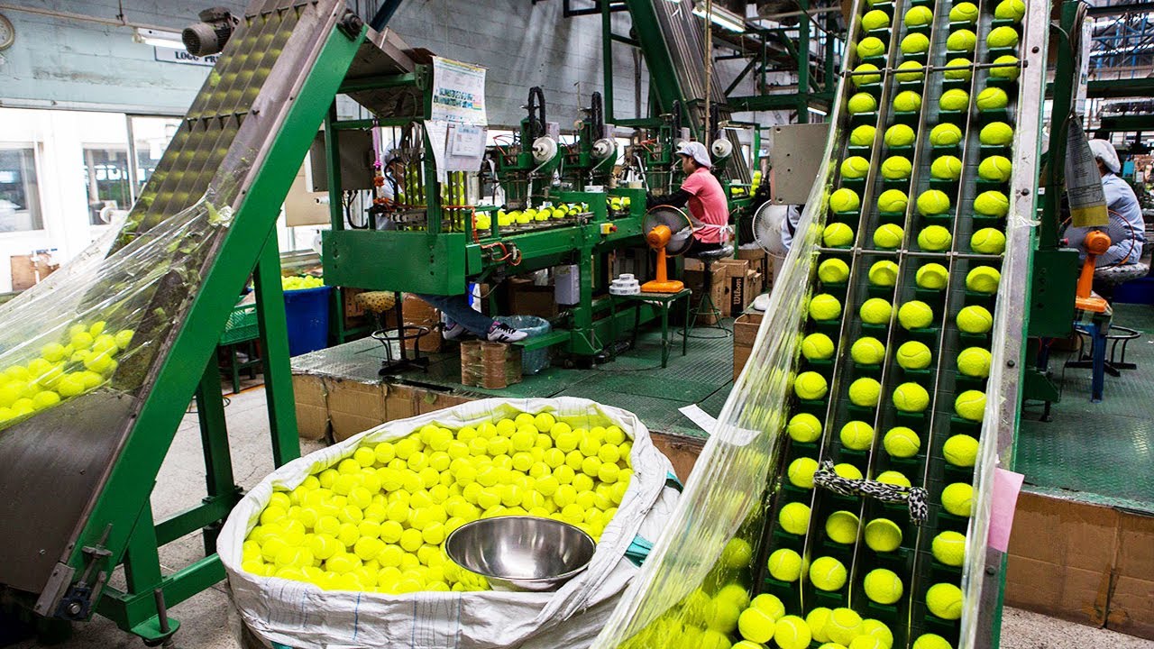 Tennis Balls Manufacturing || How Tennis Ball Made in Factory || Tennis Ball Processing Production