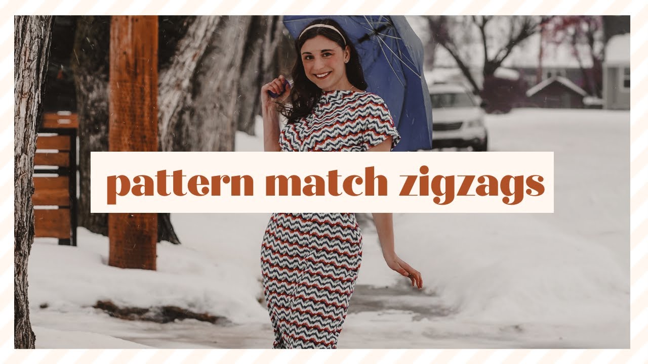 How to Pattern Match Stripes with  Zig Zags using the Joan Wiggle Dress from Charm Patterns