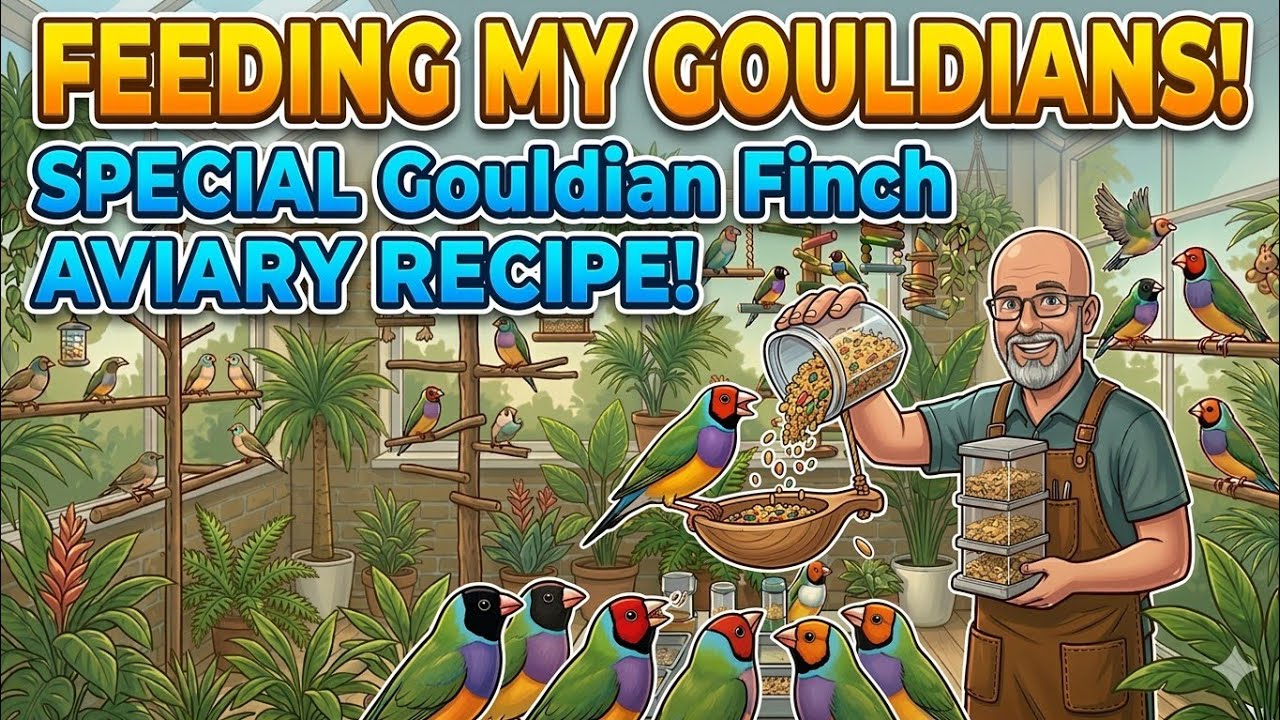 Feeding my Gouldians and Parrot finches #gouldianfinch #Parrotfinch #Aviarybirds