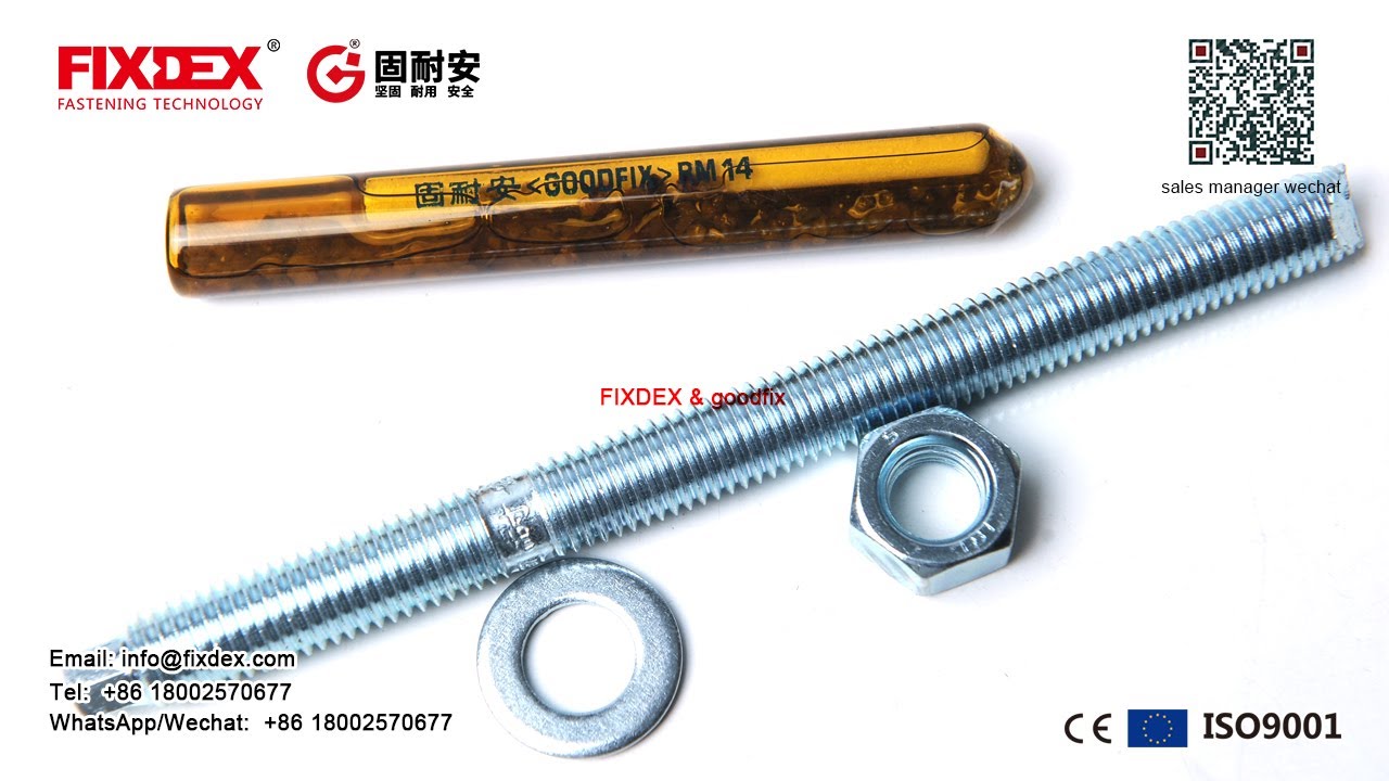 Customized M10 Glue tube Galvanized Chemical Anchors Bolt
