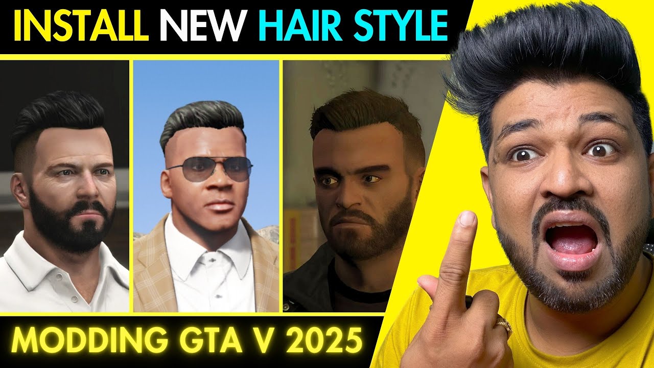 NEW HAIRCUT MOD FOR MICHAEL FRANK & TREVOR IN GTA 5 | HINDI TUTORIAL